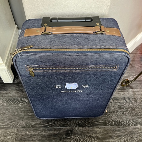 Sanrio Hello Kitty Denim Suitcase Carry On - Picture 2 of 16